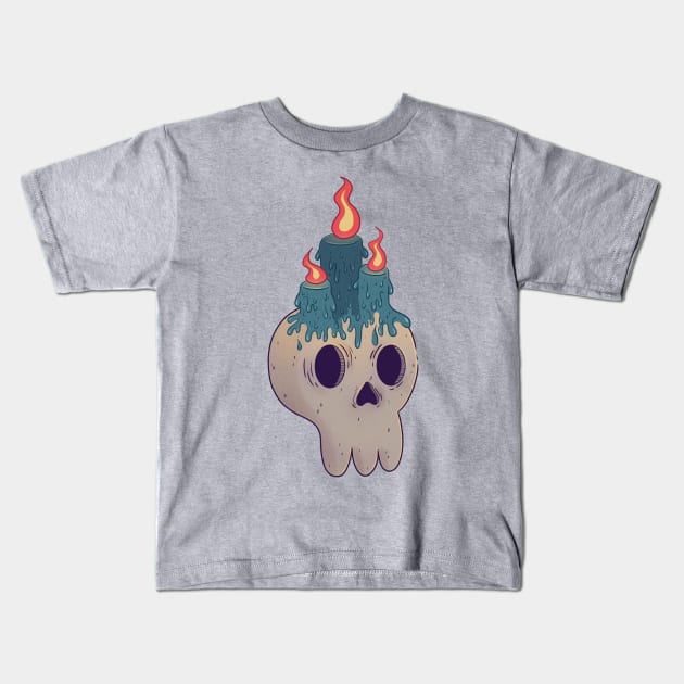 Skull Candle Kids T-Shirt by KidaSymmetry